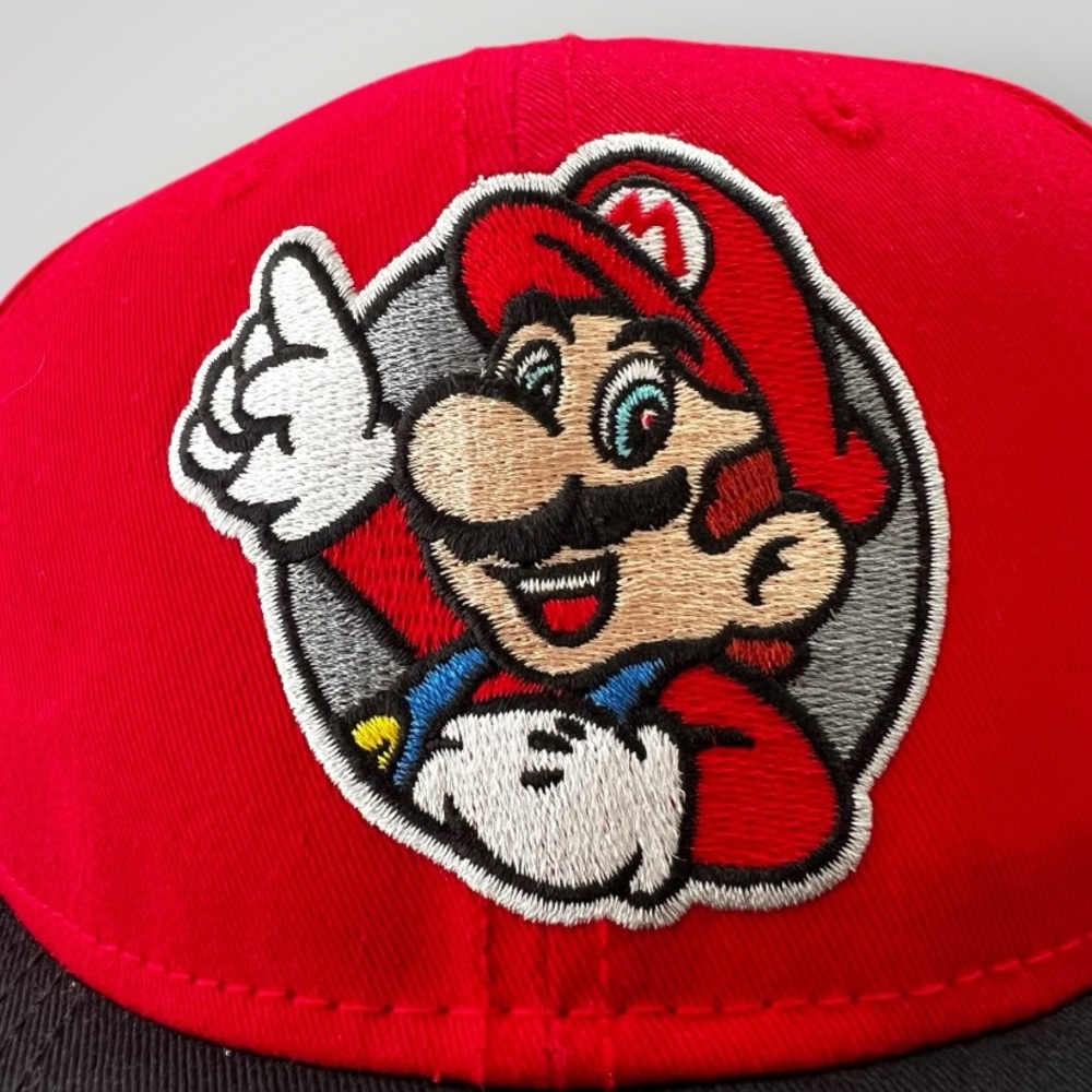 Nintendo Super Mario Cap One Size Adjustable Back Red Pre Owned Great Condition - Picture 3 of 14